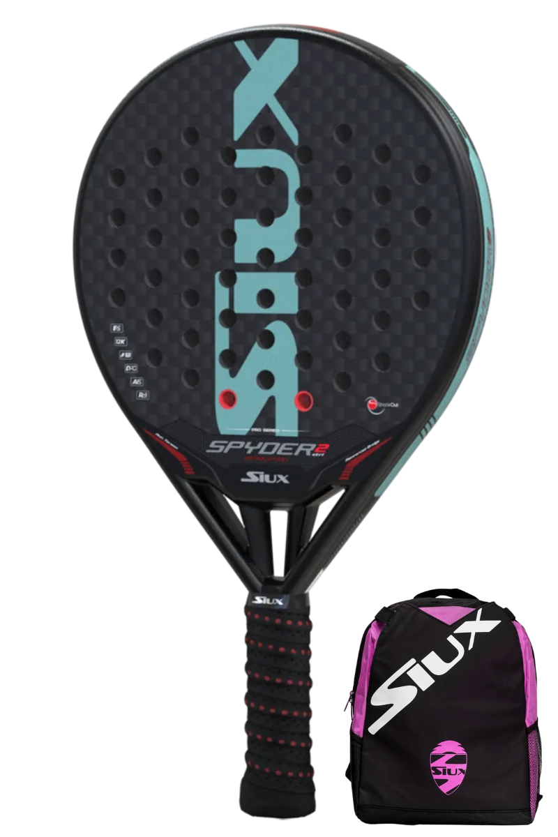 Siux Spyder Revolution Kontrol Padel Bat med Cover - Tilbud!