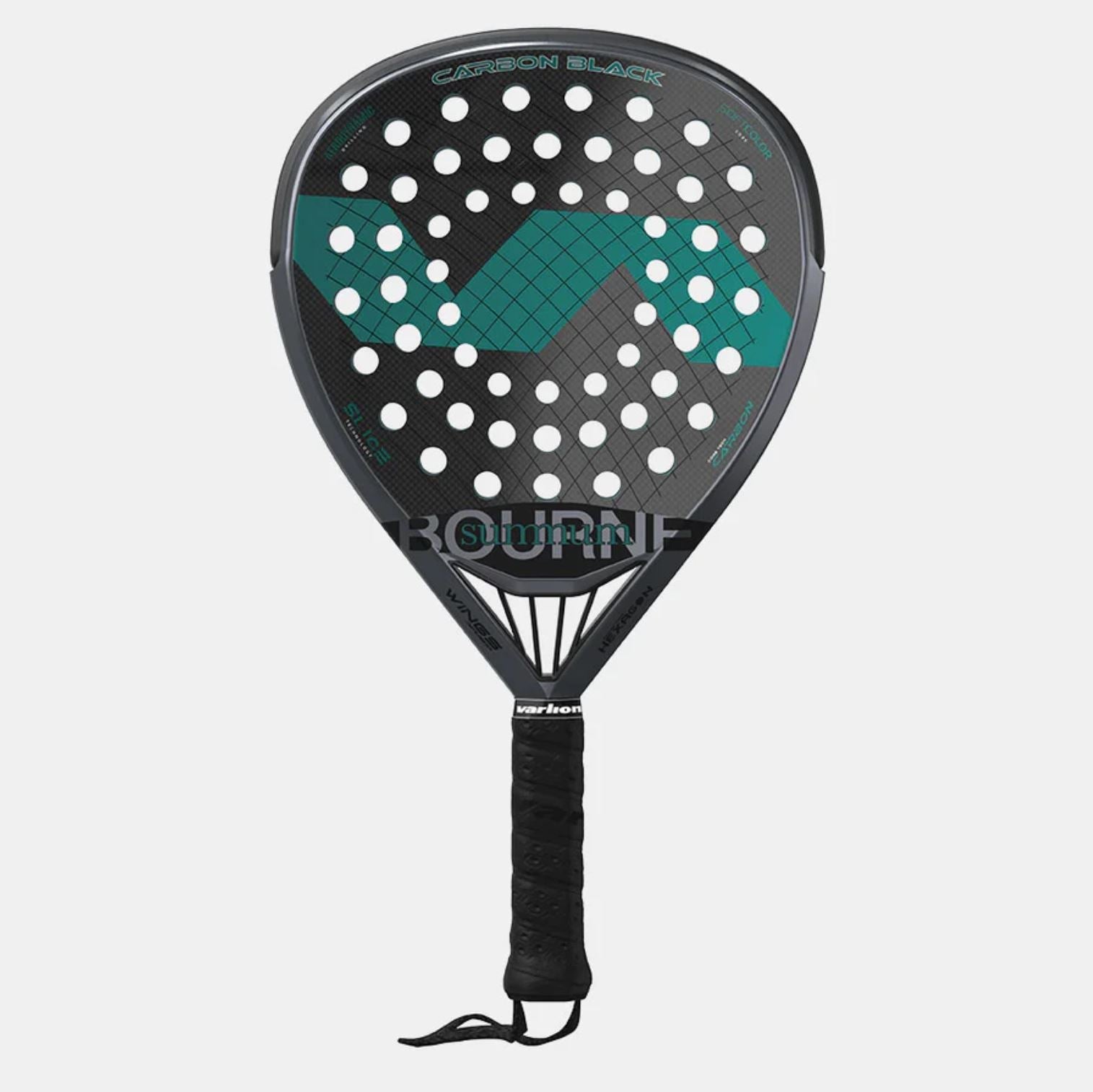 Sort Varlion Bourne Summum Carbon Black Padelbat - Varlion Padel Bat