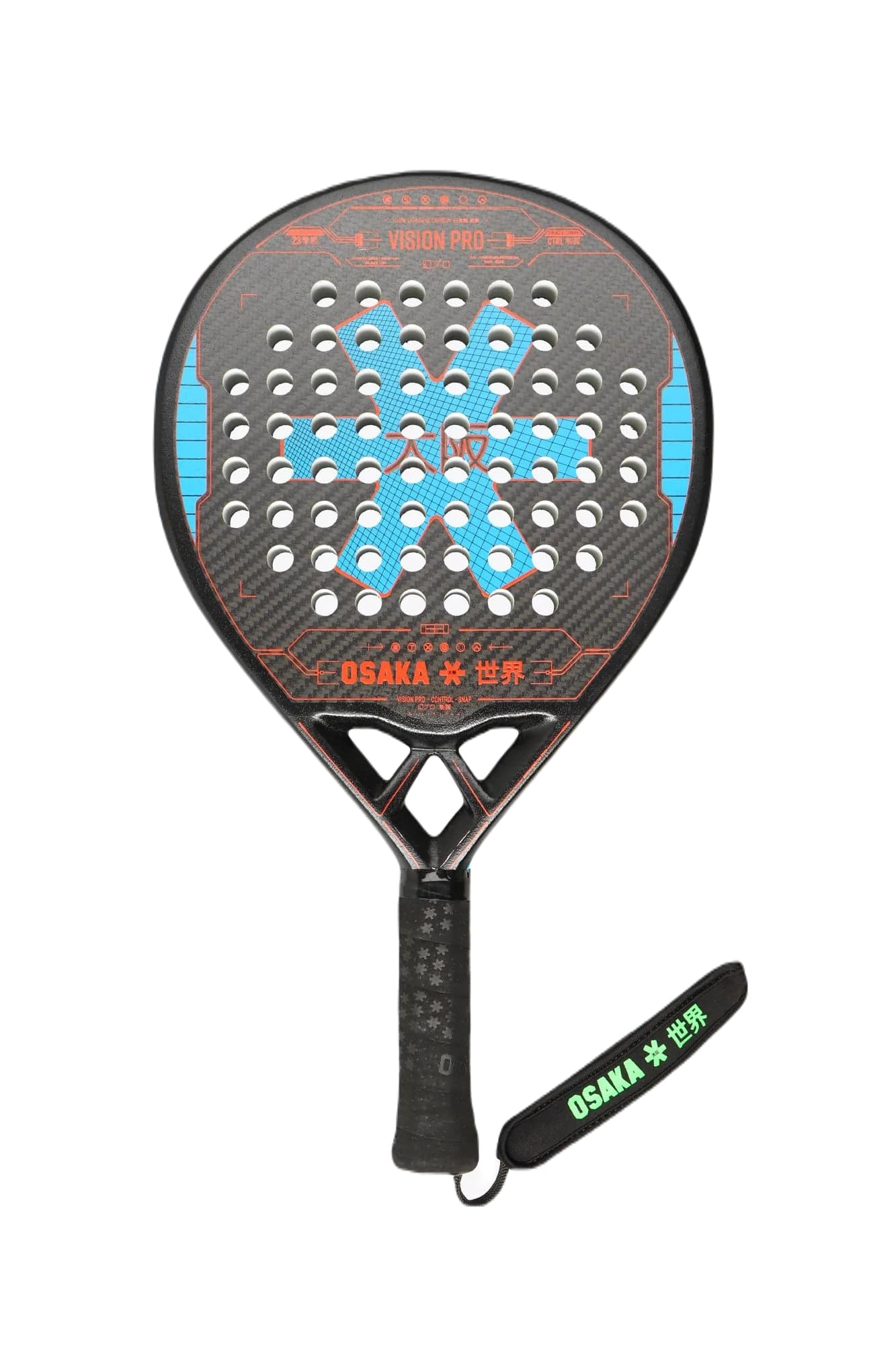 Osaka Vision Pro Control Snap 2023 Padelbat Blue - Osaka Padel Bat  - 5404033225167